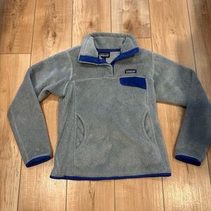 Patagonia Women's Re-Tool Half-Snap Pullover Gray and Blue